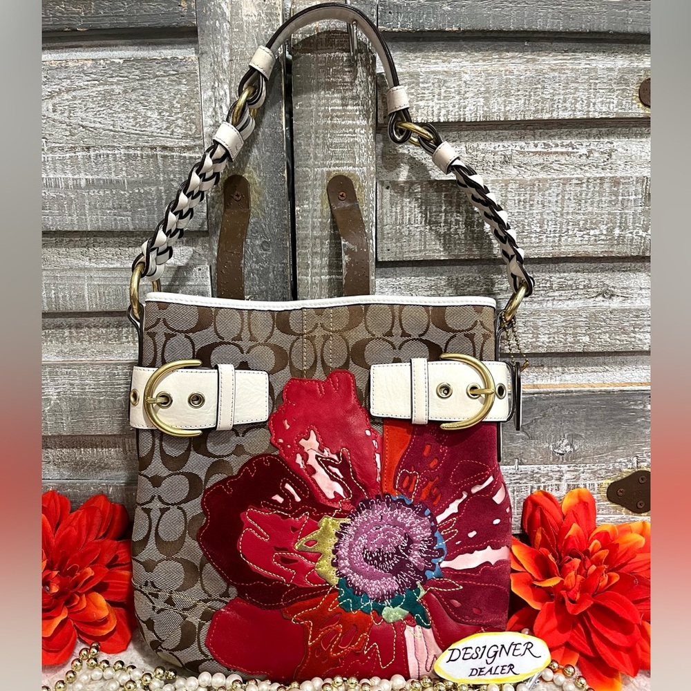 COACH POPPY Signature Duffle Bag 6123 Limited Edition